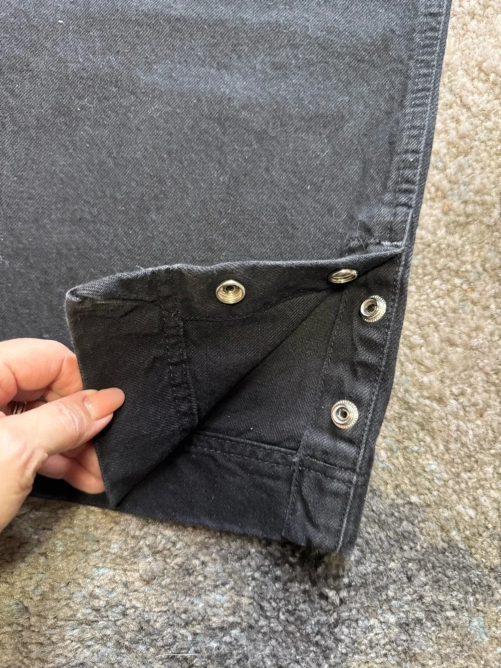 Free People Black Wide Leg Benji Jeans - size 26 - Picture 7 of 16